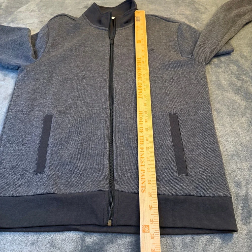 Calvin Klein Full Zip Track Jacket‎ Heathered Charcoal Gray Black Mens Medium